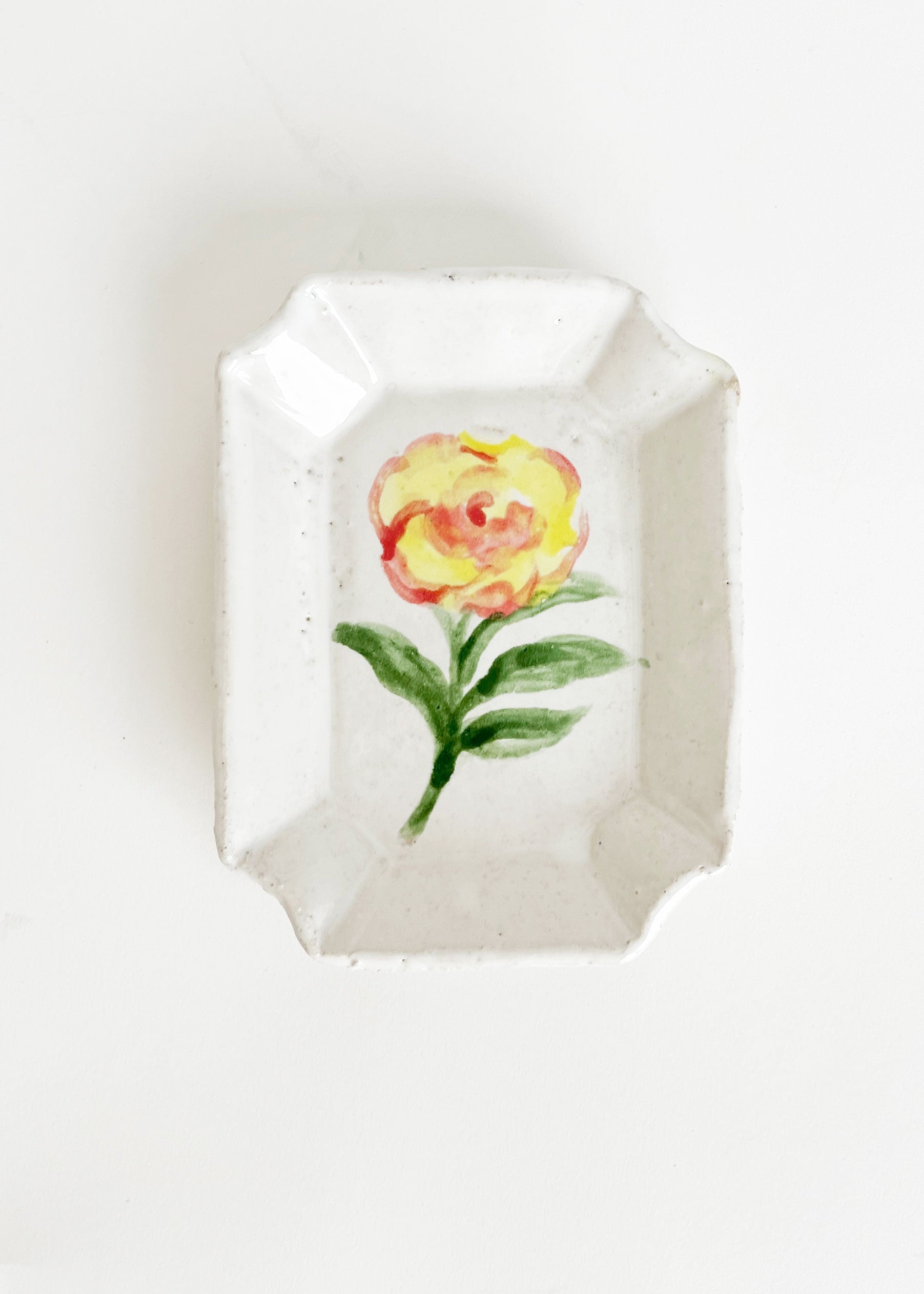 Pressed Ceramic Plates - Florals