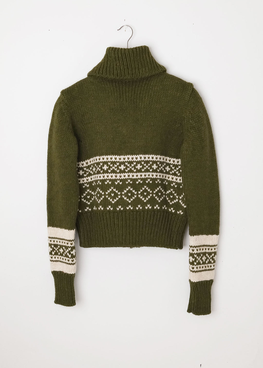 Zip-up Cardigan Military Green