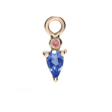 Load image into Gallery viewer, Blue Sapphire Droplet Charm
