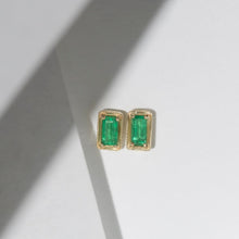 Load image into Gallery viewer, Leone Studs in Emerald PAIR
