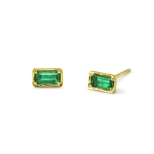 Load image into Gallery viewer, Leone Studs in Emerald PAIR
